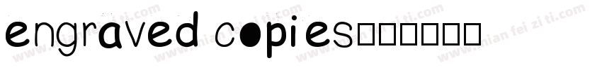 engraved copies字体转换